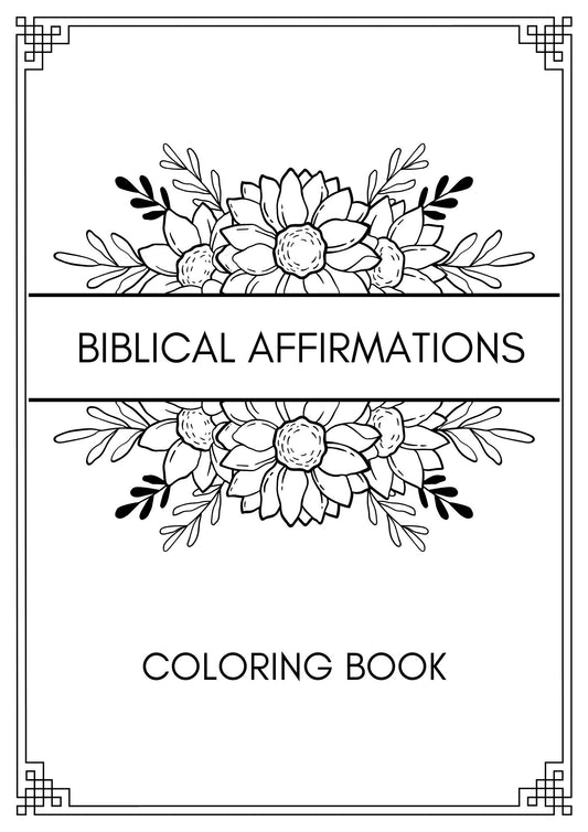 Biblical Affirmation Alphabet Coloring book 27 pages (instant download)