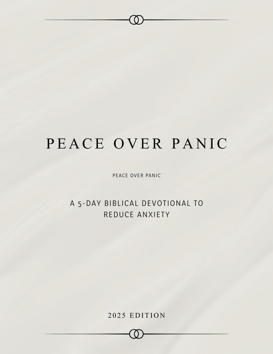Peace over Panic Package, Give your anxiety to God, Practica prayer and steps in this instant download journal